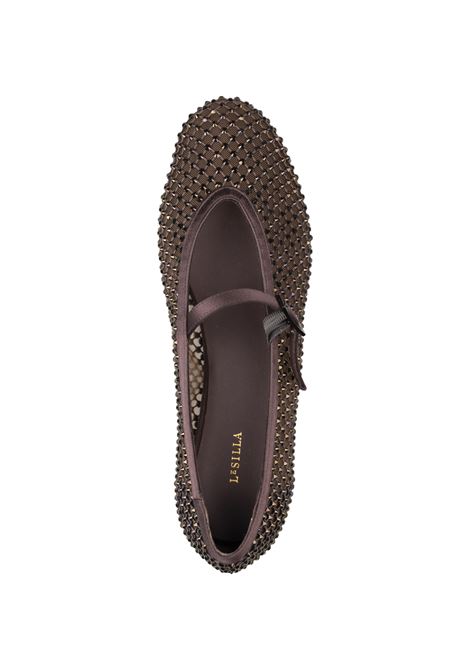 Gilda Ballerinas In Brown With Iridescent Crystals LE SILLA | 0189C020MTPPSAS748